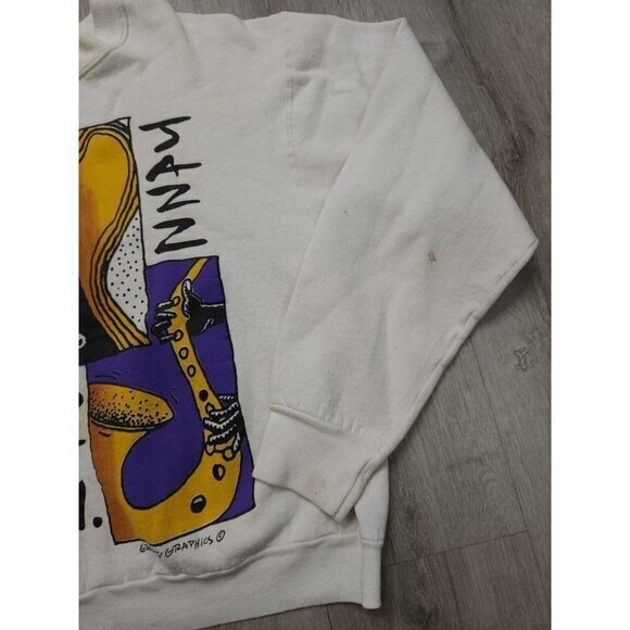 Vintage Jazz Improvisation Music Sweatshirt Art to Wear Gravity Graphics - Picture 5 of 10